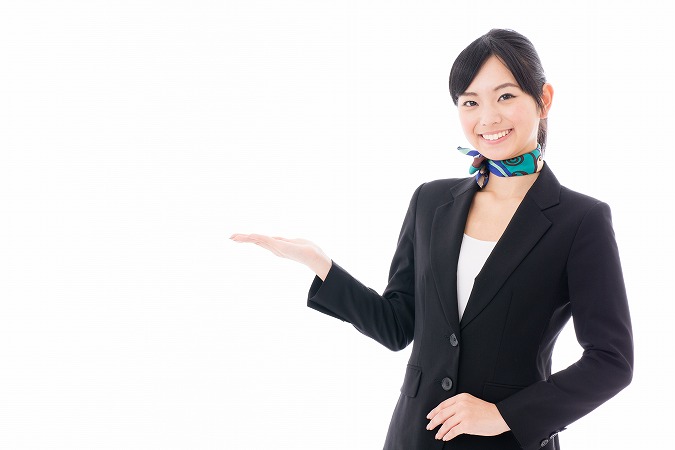 手を出す女性